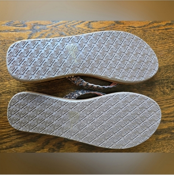 Roxy Women's Brown Braided Sparklie Sandals Size 8 - Picture 3 of 6